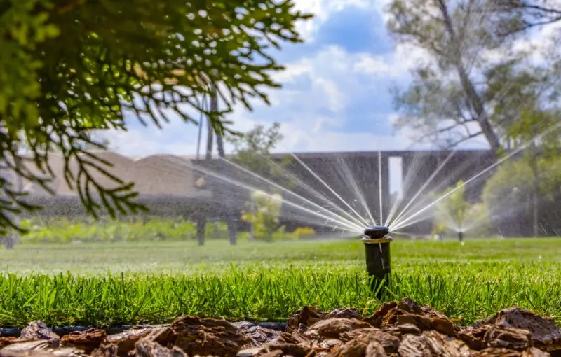 Automatic sprinkler system.